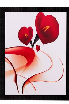 Heart Share Roses Matt Textured UV Art Painting