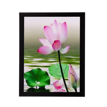 Water Side Floral View Matt Textured UV Art Painting 1