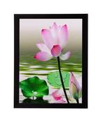 Water Side Floral View Matt Textured UV Art Painting