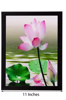 Water Side Floral View Matt Textured UV Art Painting