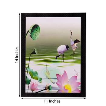 Water Side Floral View Matt Textured UV Art Painting 2