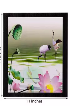Water Side Floral View Matt Textured UV Art Painting