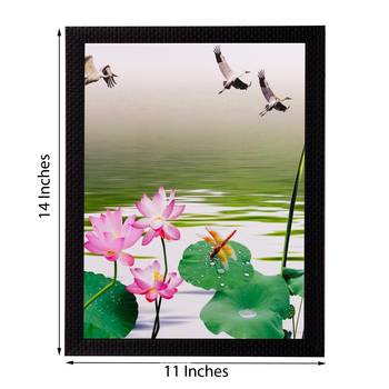 Water Side Floral View Matt Textured UV Art Painting 2