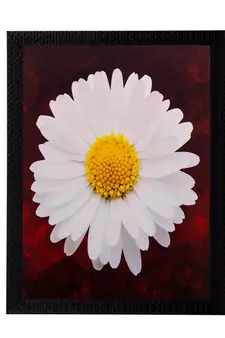 White Sunflower Matt Textured UV Art Painting