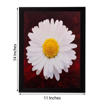 White Sunflower Matt Textured UV Art Painting 2