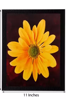 Yellow Sunflower Matt Textured UV Art Painting
