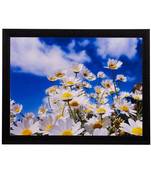 White Sunflower Bunch Matt Textured UV Art Painting