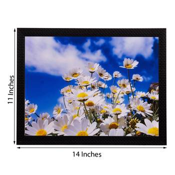 White Sunflower Bunch Matt Textured UV Art Painting 2