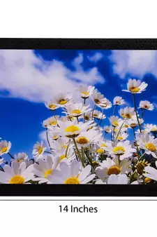 White Sunflower Bunch Matt Textured UV Art Painting