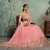 baby pink thread embroidered net semi stitched bridal lehenga