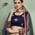 navy blue thread embroidered net semi stitched bridal lehenga