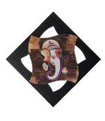 Lord Ganesha Special Effect Sparkle Velvet Touch Reprint on MDF
