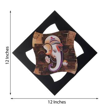 Lord Ganesha Special Effect Sparkle Velvet Touch Reprint on MDF 3