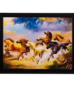 Running Lucky Horses Matt Textured UV Art Painting