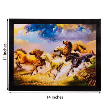 Running Lucky Horses Matt Textured UV Art Painting 2