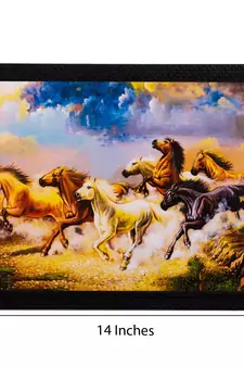 Running Lucky Horses Matt Textured UV Art Painting