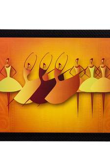 Abstract Dancing Girls Matt Textured UV Art Painting