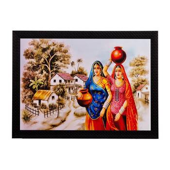 Village Women Matt Textured UV Art Painting 1