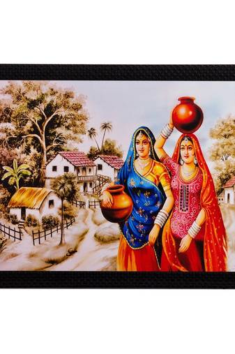 Village Women Matt Textured UV Art Painting