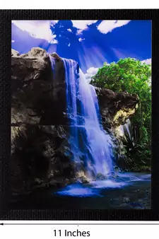 Waterfall View Matt Textured UV Art Painting