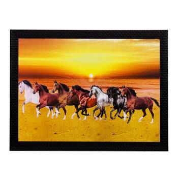 Running Lucky Horses Matt Textured UV Art Painting 1