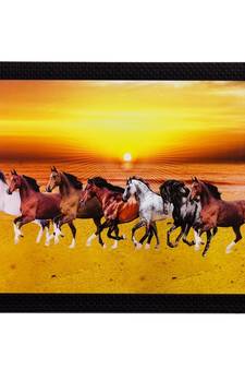 Running Lucky Horses Matt Textured UV Art Painting