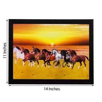 Running Lucky Horses Matt Textured UV Art Painting 2