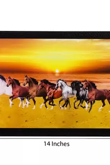 Running Lucky Horses Matt Textured UV Art Painting