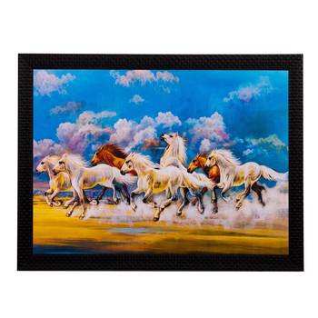 Running Lucky Horses Matt Textured UV Art Painting 1