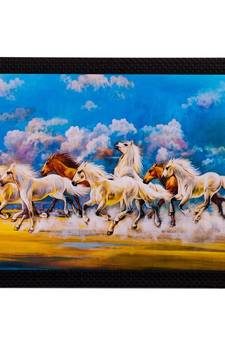 Running Lucky Horses Matt Textured UV Art Painting