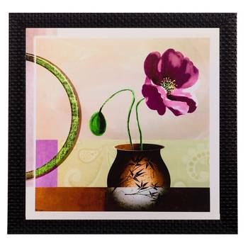 Floral Pot Matt Textured UV Art Painting 1