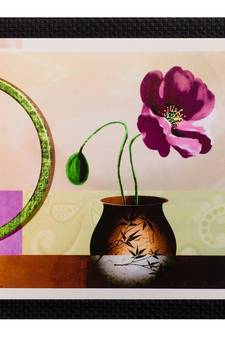 Floral Pot Matt Textured UV Art Painting