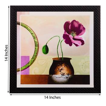 Floral Pot Matt Textured UV Art Painting 2