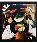 Abstract Man Matt Textured UV Art Painting