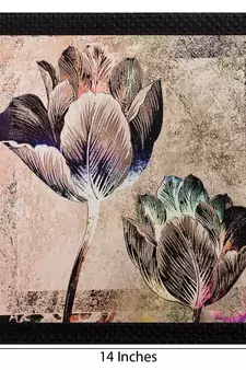 Floral Matt Textured UV Art Painting