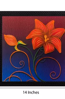Floral Matt Textured UV Art Painting