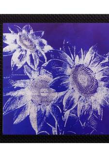 Abstract Sunflower Matt Textured UV Art Painting