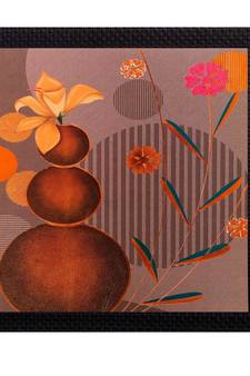 Floral Pot Matt Textured UV Art Painting