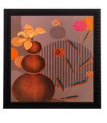 Floral Pot Matt Textured UV Art Painting