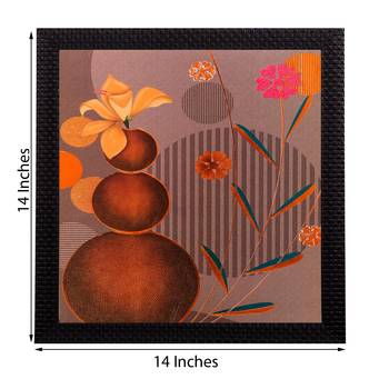 Floral Pot Matt Textured UV Art Painting 2