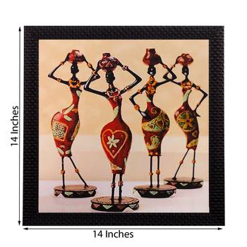 Tribal Women Matt Textured UV Art Painting 2