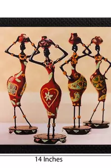Tribal Women Matt Textured UV Art Painting