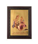 Radha Krishna on Swing Laminated Golden Foil