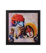 Radha Krishna Satin Matt Texture UV Art Painting