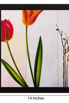 Floral Matt Textured UV Art Painting