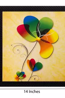 Floral Matt Textured UV Art Painting