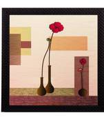 Floral Pot Matt Textured UV Art Painting