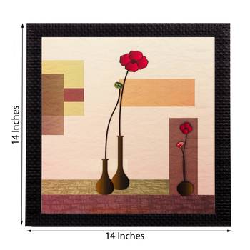 Floral Pot Matt Textured UV Art Painting 2