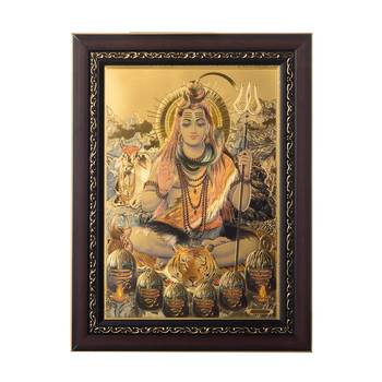 Lord Shiva Laminated Golden Foil 1