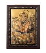 Lord Shiva Laminated Golden Foil